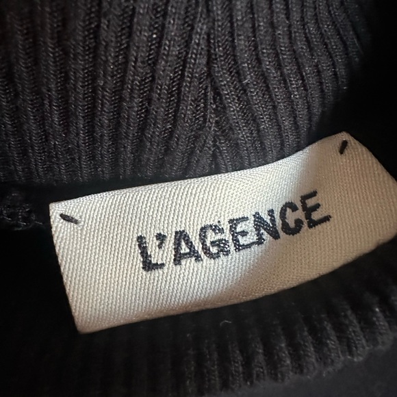 L'AGENCE revolve Koller Long Knit Black Sweater Dress Women Black Size: Small - Picture 4 of 6